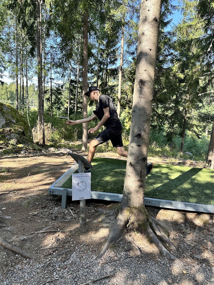 jag När jag kör discgolf