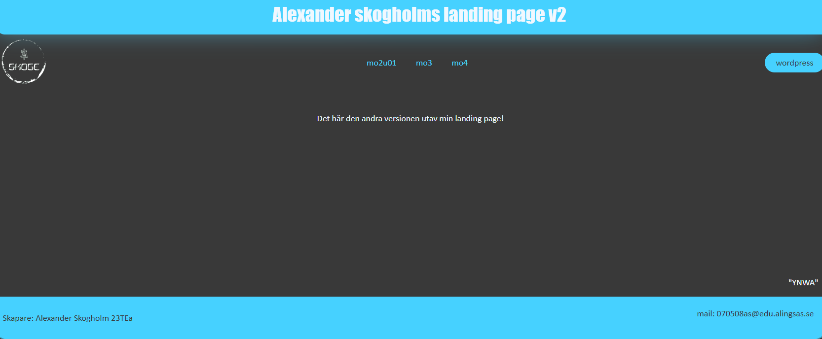 Landing page